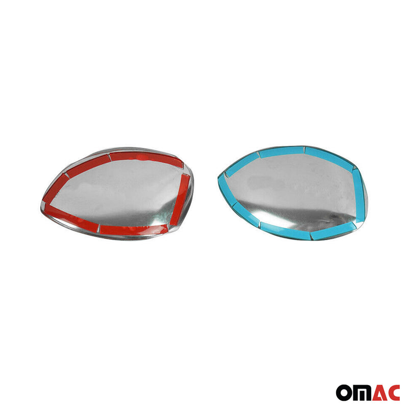 Spiegelkappen Spiegelabdeckung für Peugeot 206 206+ Edelstahl Silber Chrom 2tlg