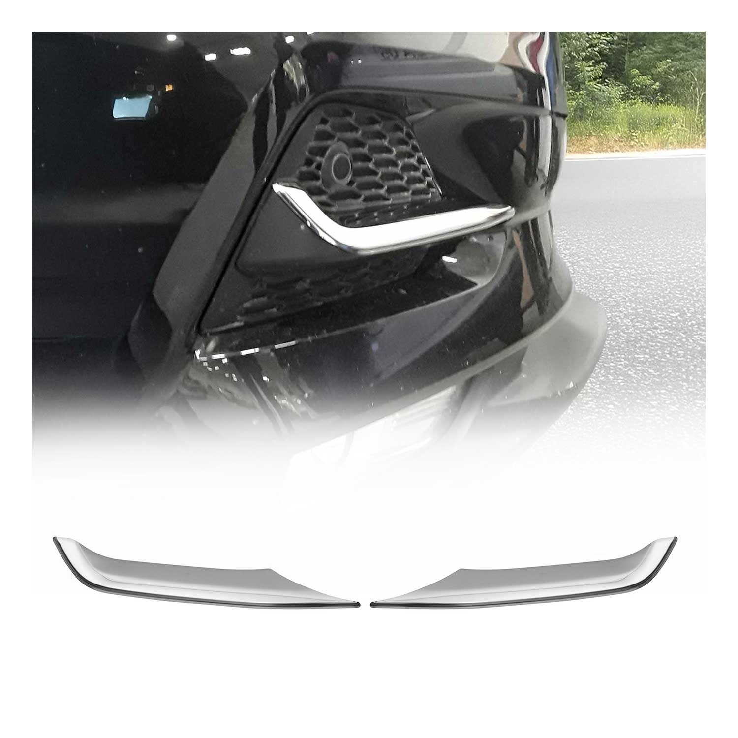 Nebelscheinwerfer Rahmen Chrom für Nissan Qashqai J11 2017-2021 Edelstahl 2x
