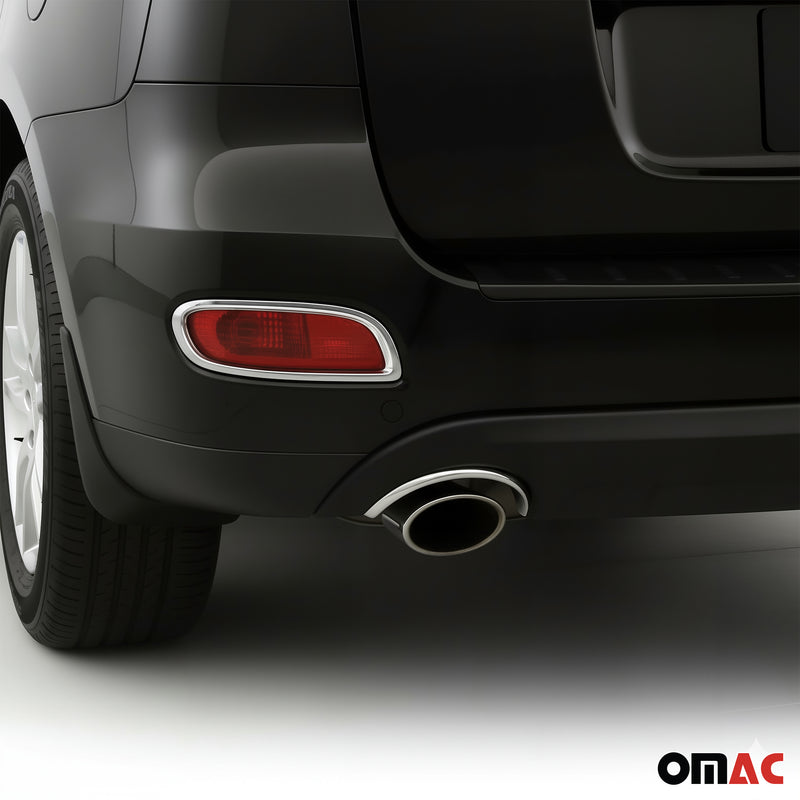 Nebelscheinwerfer Rahmen Umrandung für Hyundai Sonata V Chrom ABS Silber 2tlg