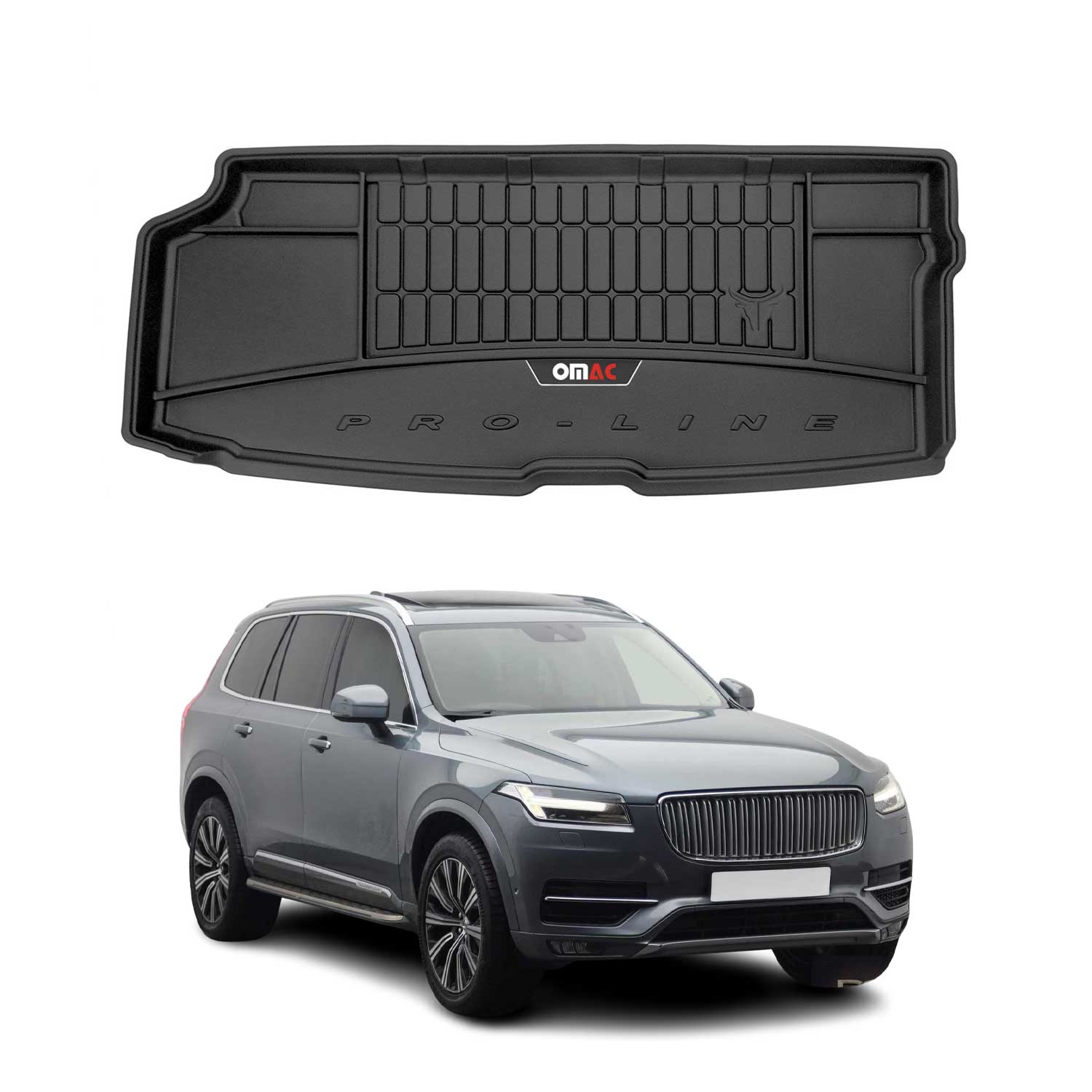 OMAC Gummi Kofferraumwanne für Volvo XC90 II 2015-2026 TPE Laderaumwanne Schwarz