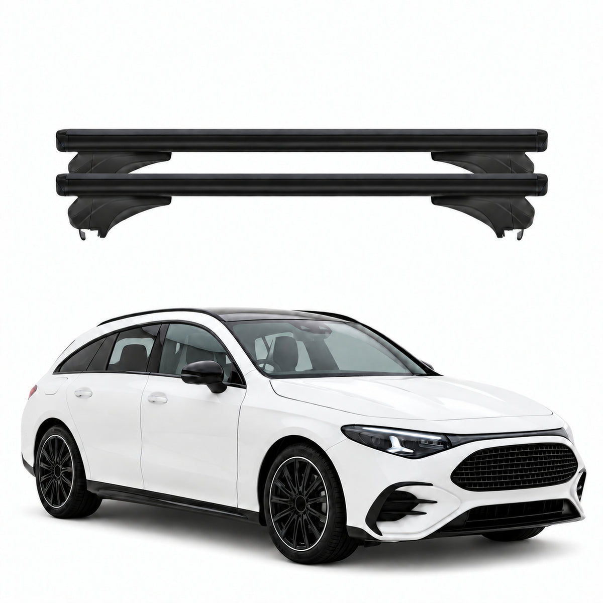 Menabo Dachträger für Mercedes CLA Shooting Brake X174/X178 2025-26 Alu Schwarz