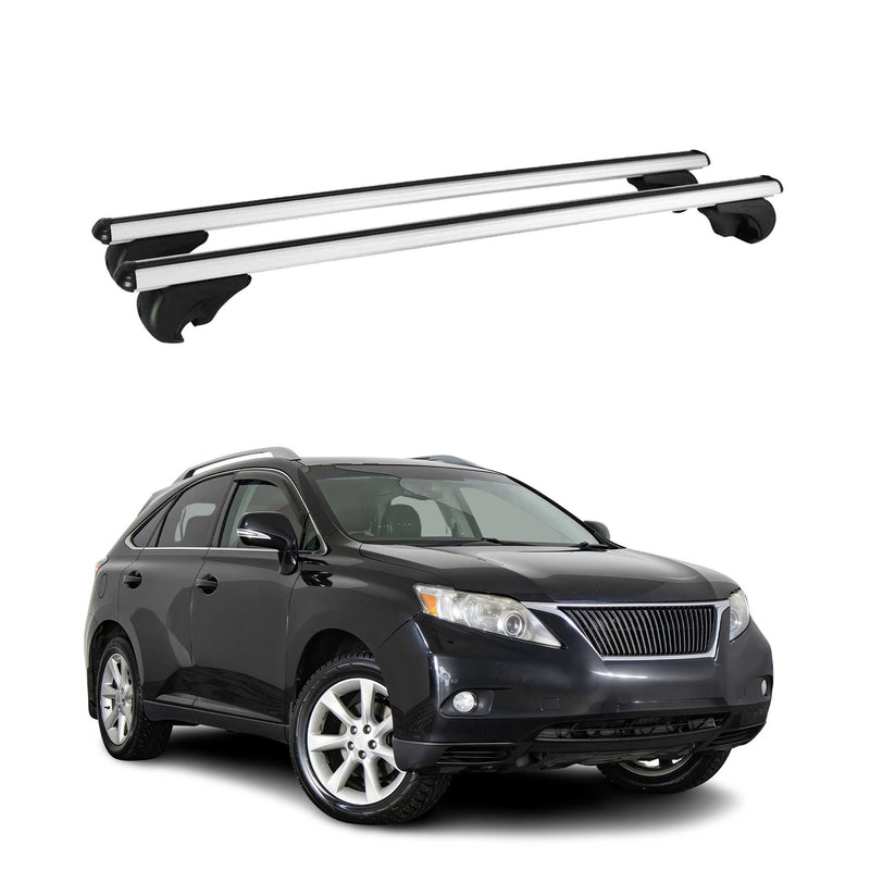 Dachträger Grundtäger für Lexus RX 350 450 2009-2015 75kg Aluminium Silber 2 tlg