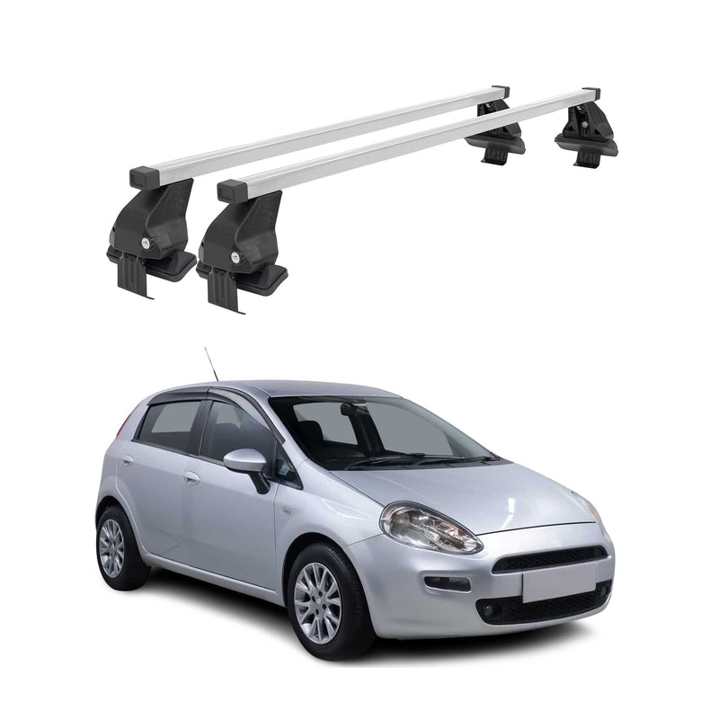 Menabo Dachträger Grundtäger für Fiat Punto Evo 2009-2012 3tür 50kg Stahl Silber