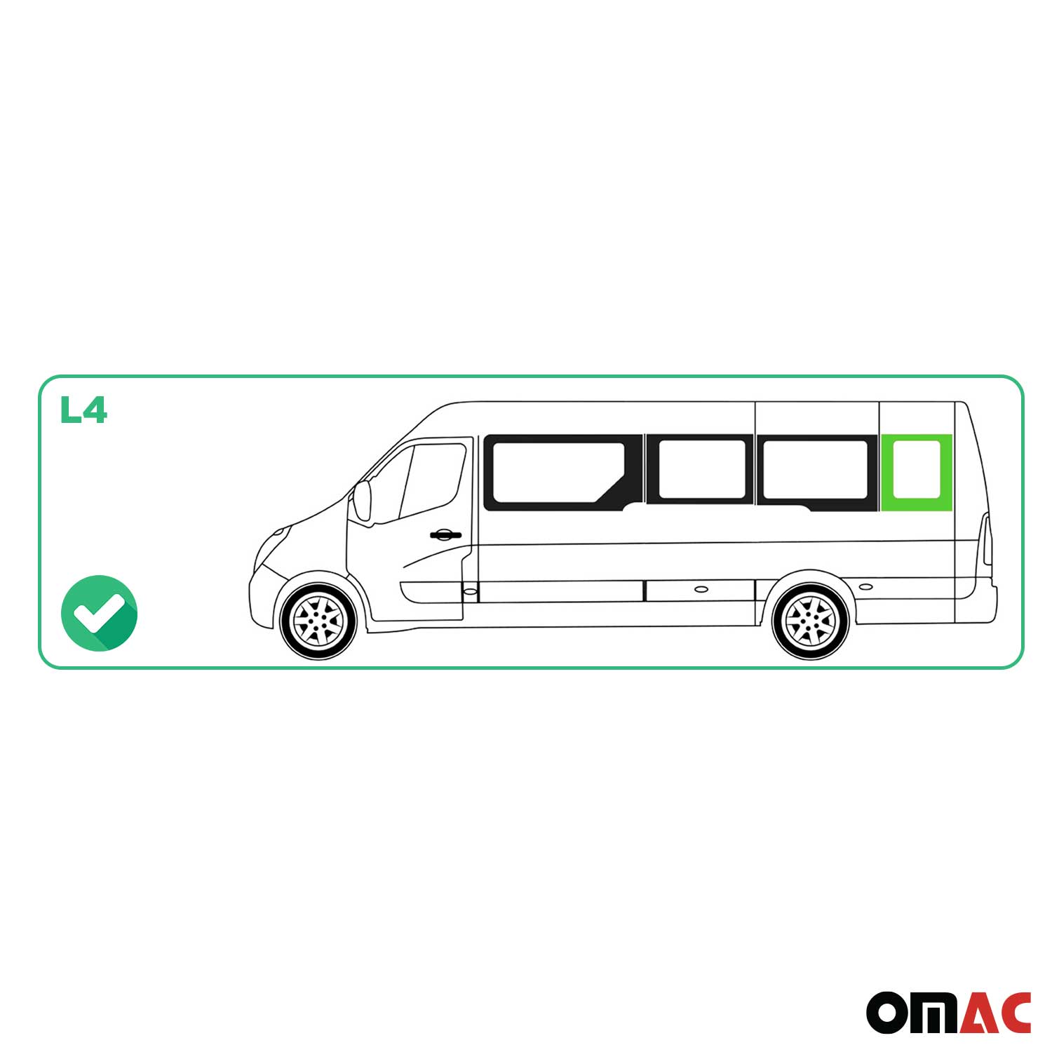 Seitenfenster Auto Fenster für Opel Movano 2010–2021 Links Rechts Hinten L4