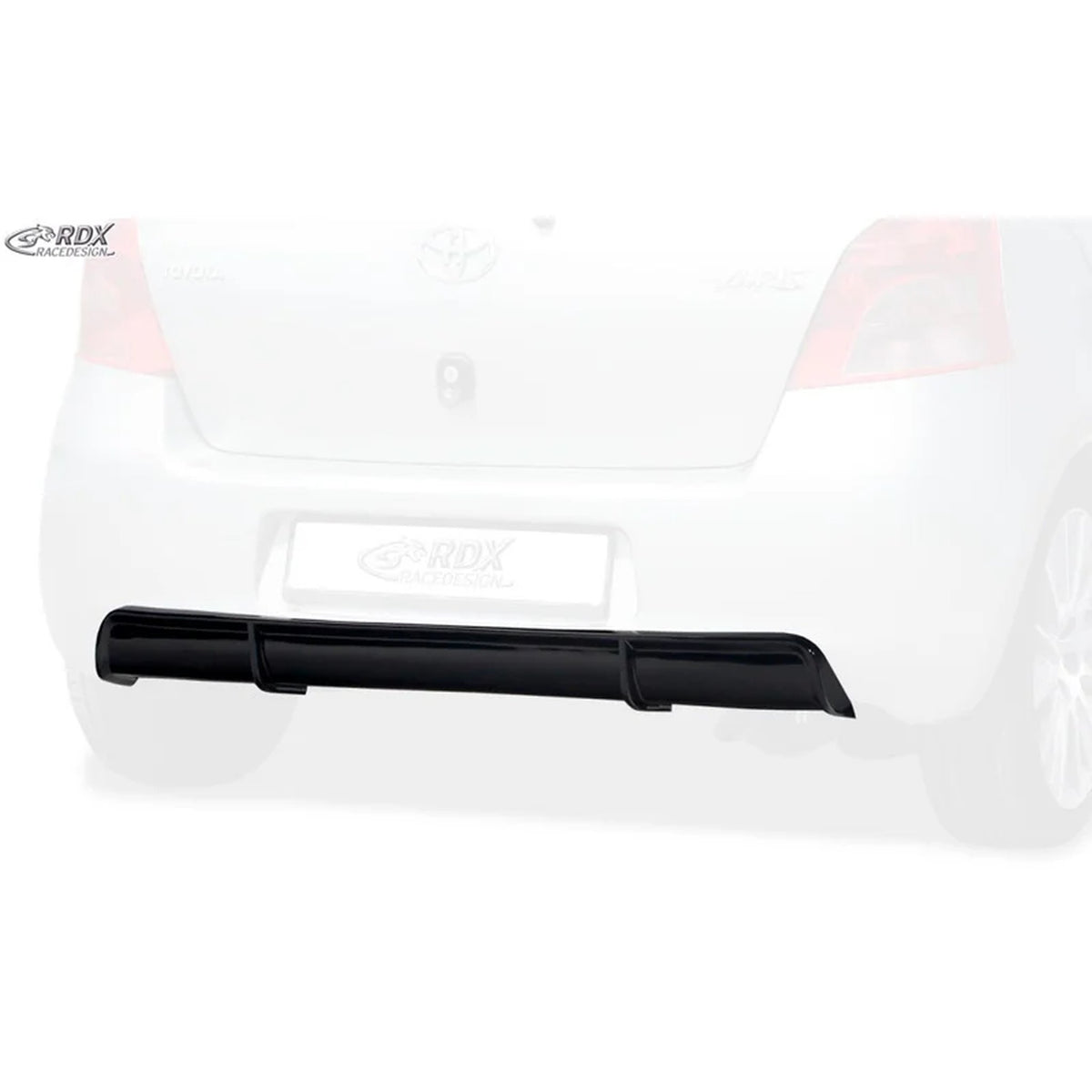 RDX Heckschürzenansatz Diffuser für Toyota Yaris P9 2005-2008 ABS Schwarz TÜV