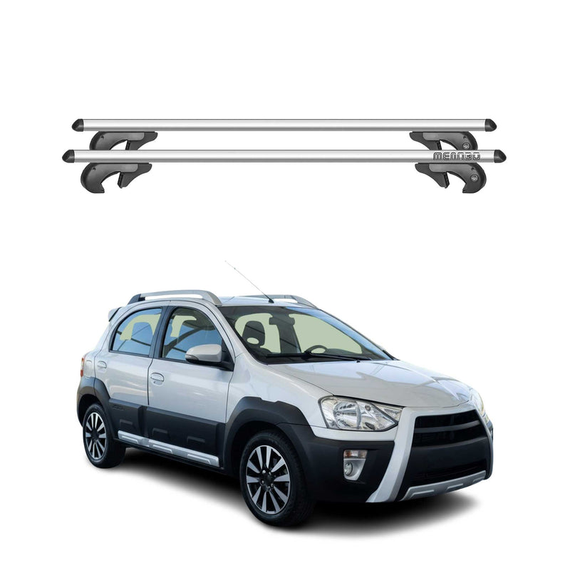 Menabo Dachträger Grundtäger für Toyota Etios Cross 2014-2023 90kg Alu Silber 2x