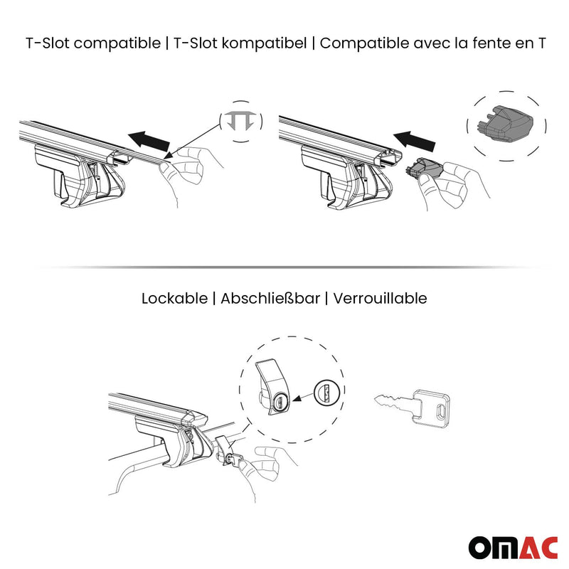 Dachträger Gepäckträger für Audi 80 Avant 1992-1995 Alu TÜV Silber 2 tlg