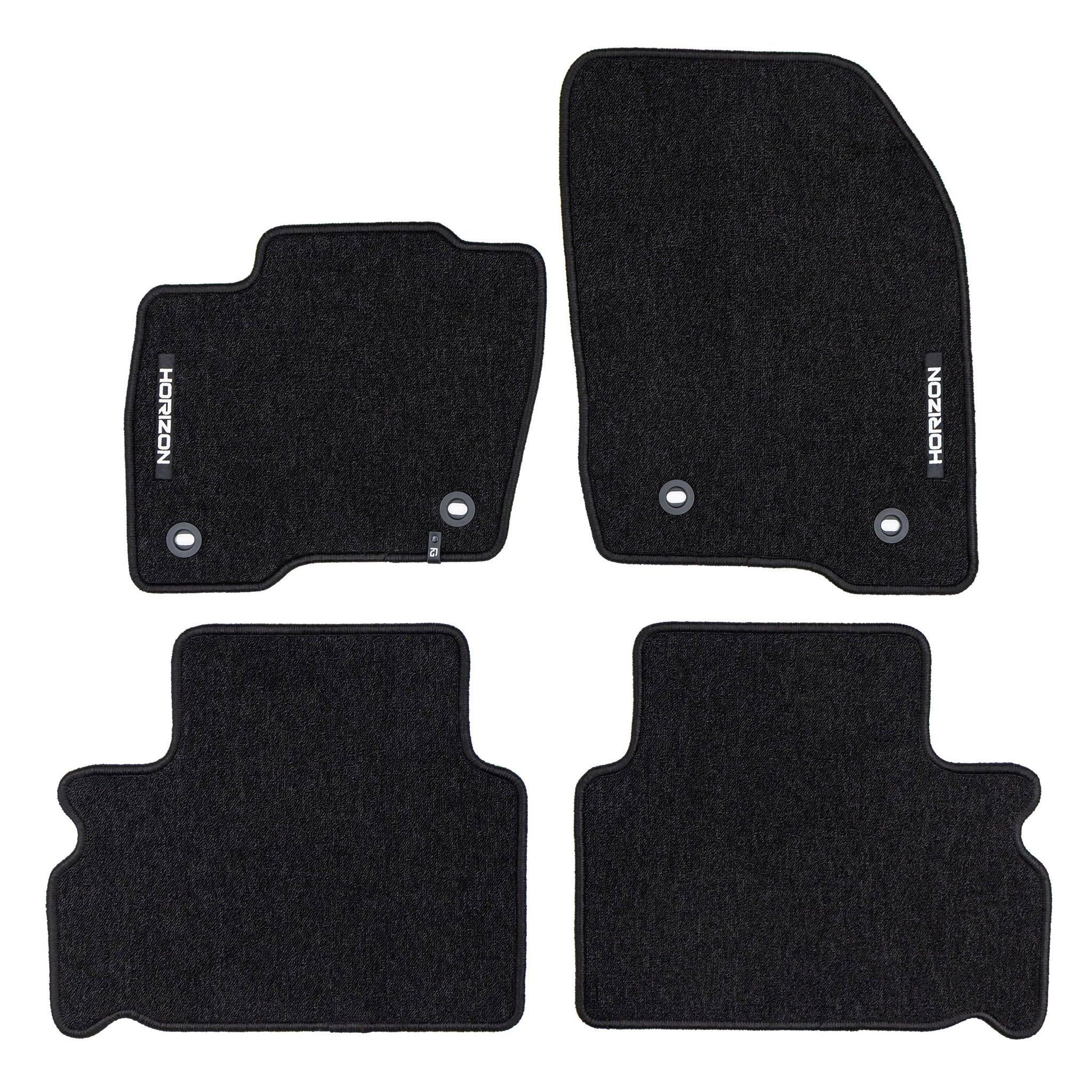 Velours Fußmatten für Ford Galaxy II 2006-2015 / S-Max I 2006-2014 Schwarz 4 tlg