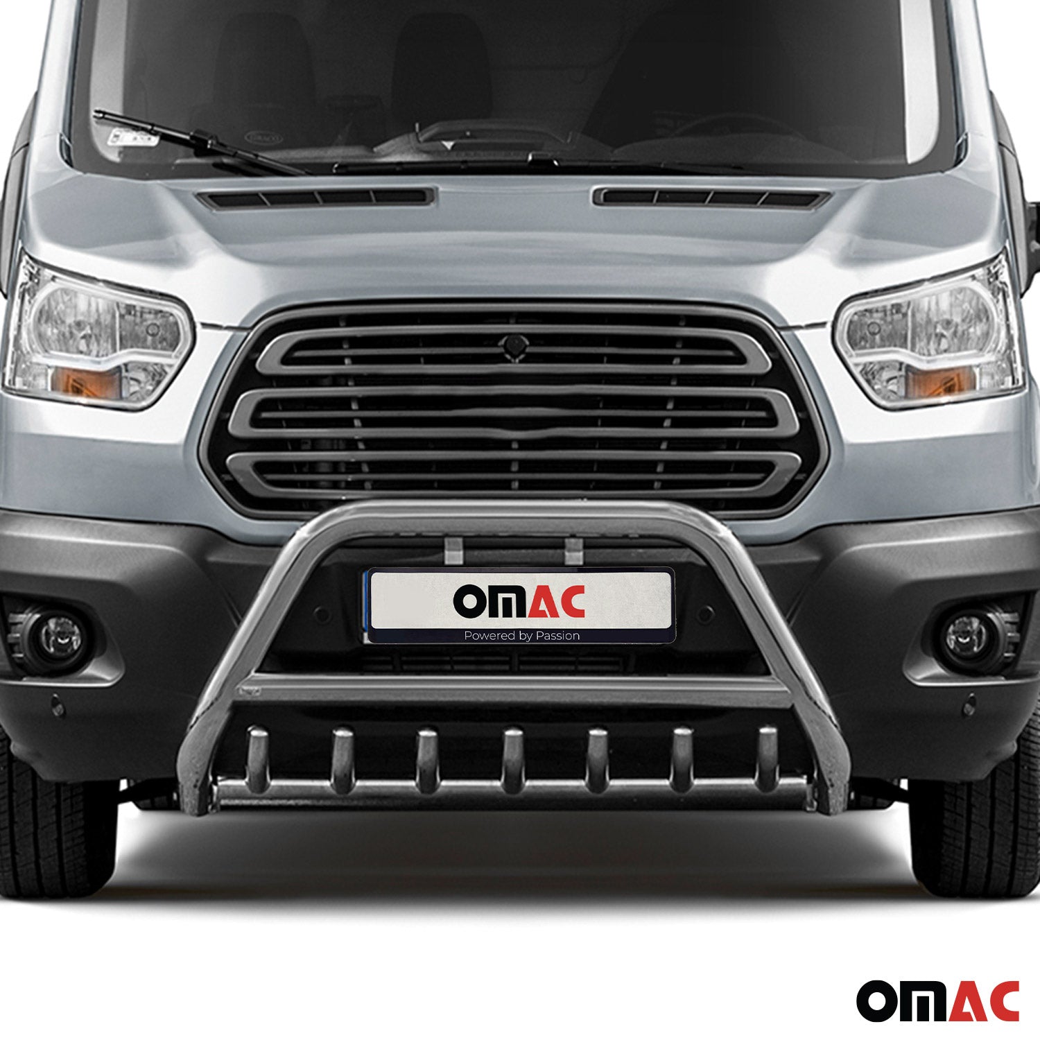 Frontbügel Frontschutzbügel für Ford Transit 2015-2019 mit ABE Rammschutz Silber