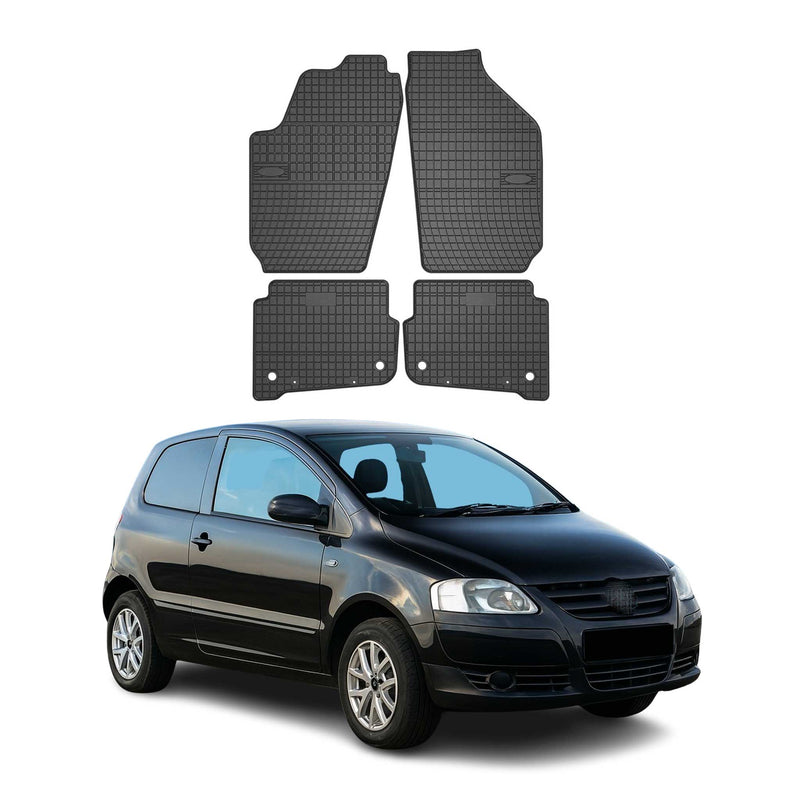 OMAC Gummi Fußmatten für VW Fox 2004-2025 Automatten Gummi TPE Schwarz 4tlg