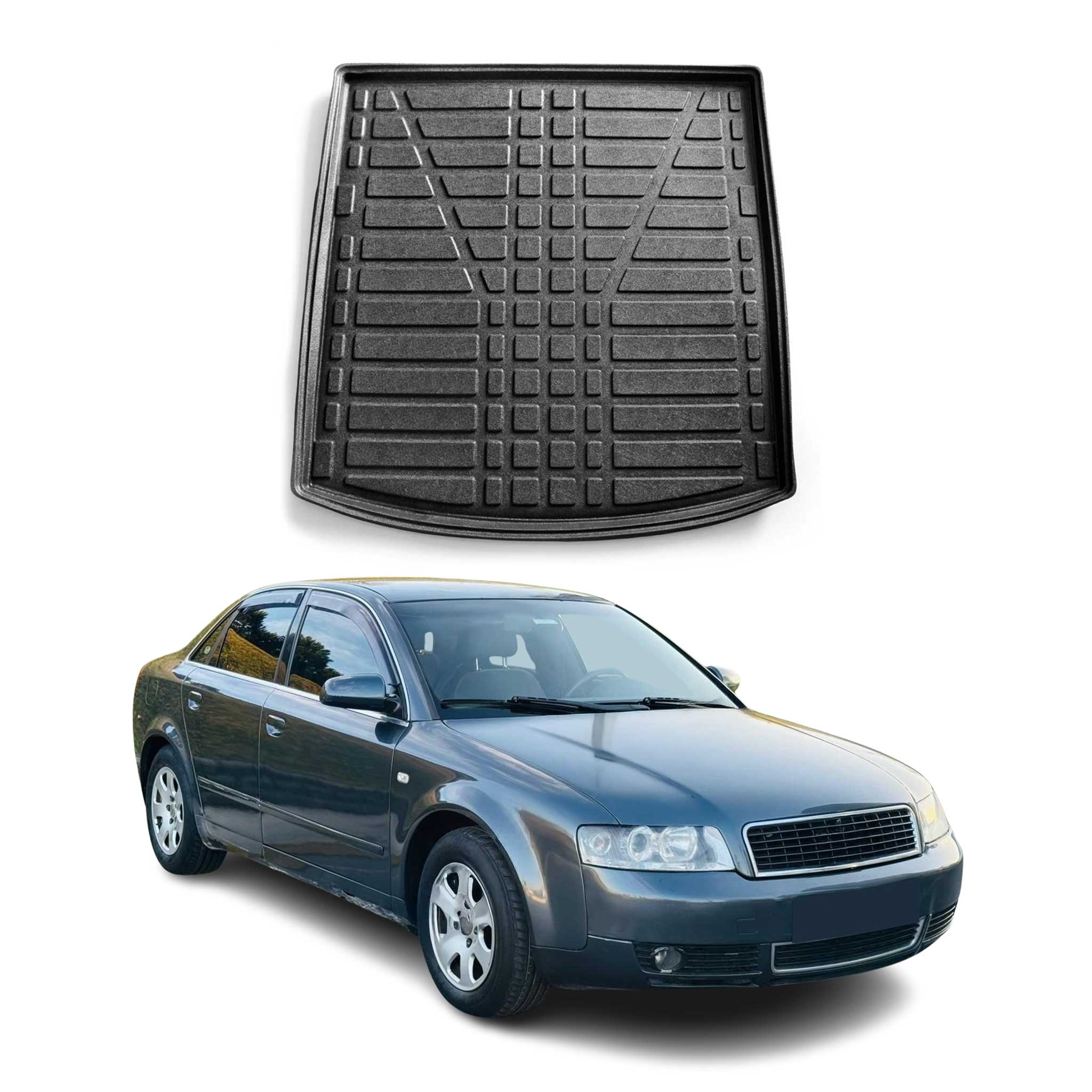 Kofferraumwanne Laderaumwanne für Audi A4 B6 B7 Limo 2001-2008 Gummi TPE Schwarz