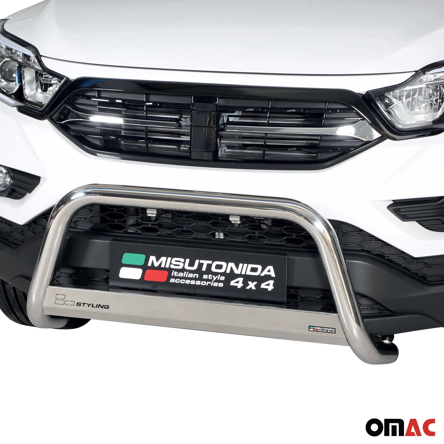 Frontbügel Frontschutzbügel für Ssangyong Musso 2023-2026 ø63mm Stahl Silber