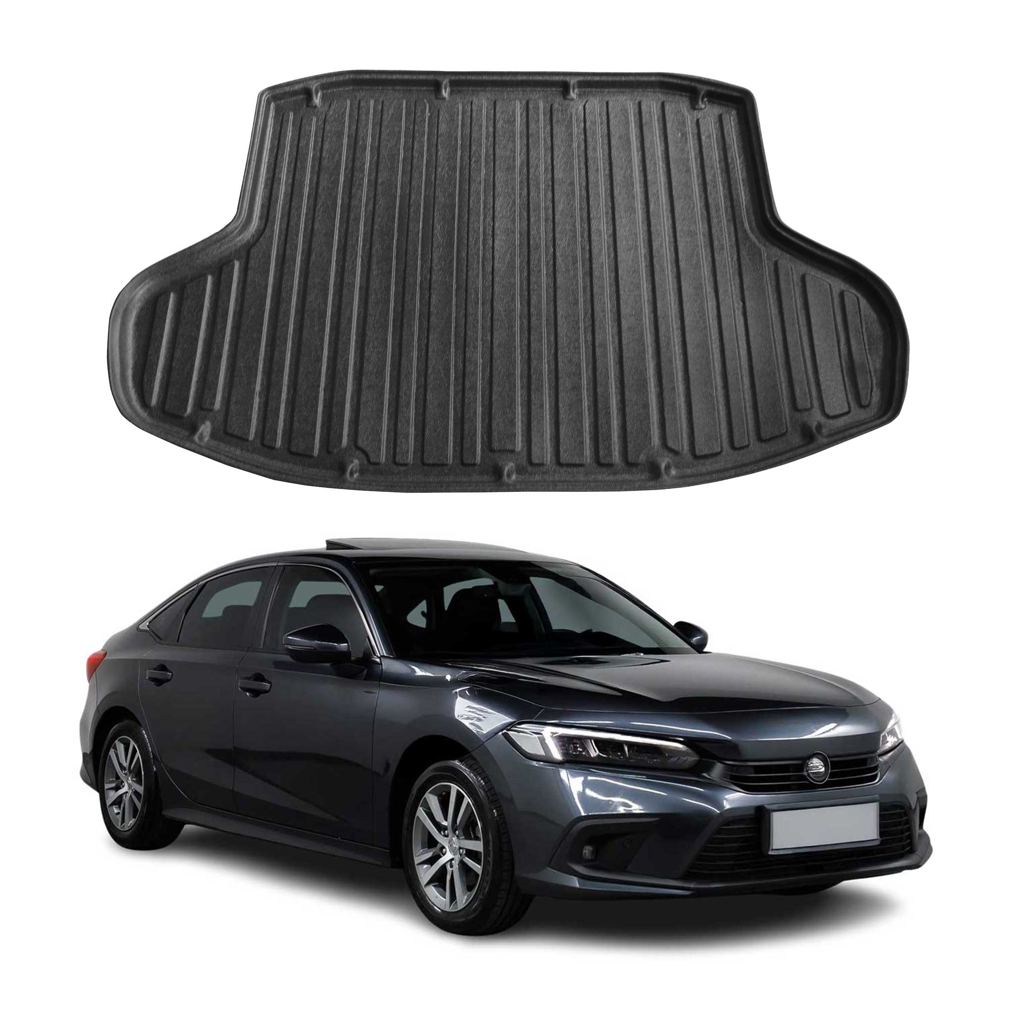 Kofferraumwanne Laderaumwanne für Honda Civic 2021-2025 Stufenheck Gummi TPE