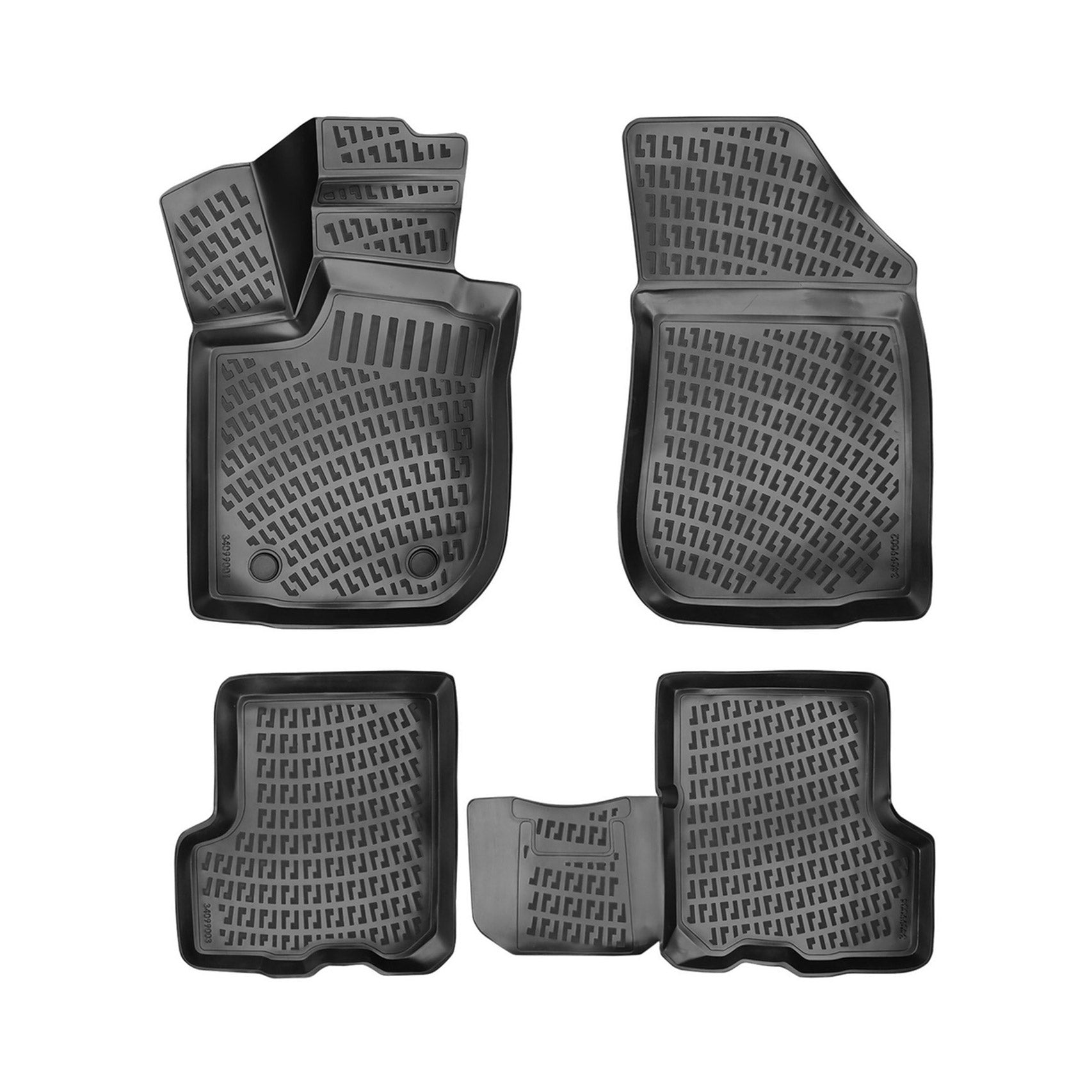 Fußmatten 3D Gummimatten für Renault Symbol Thalia Limo 2013-2020 TPE Schwarz 4x