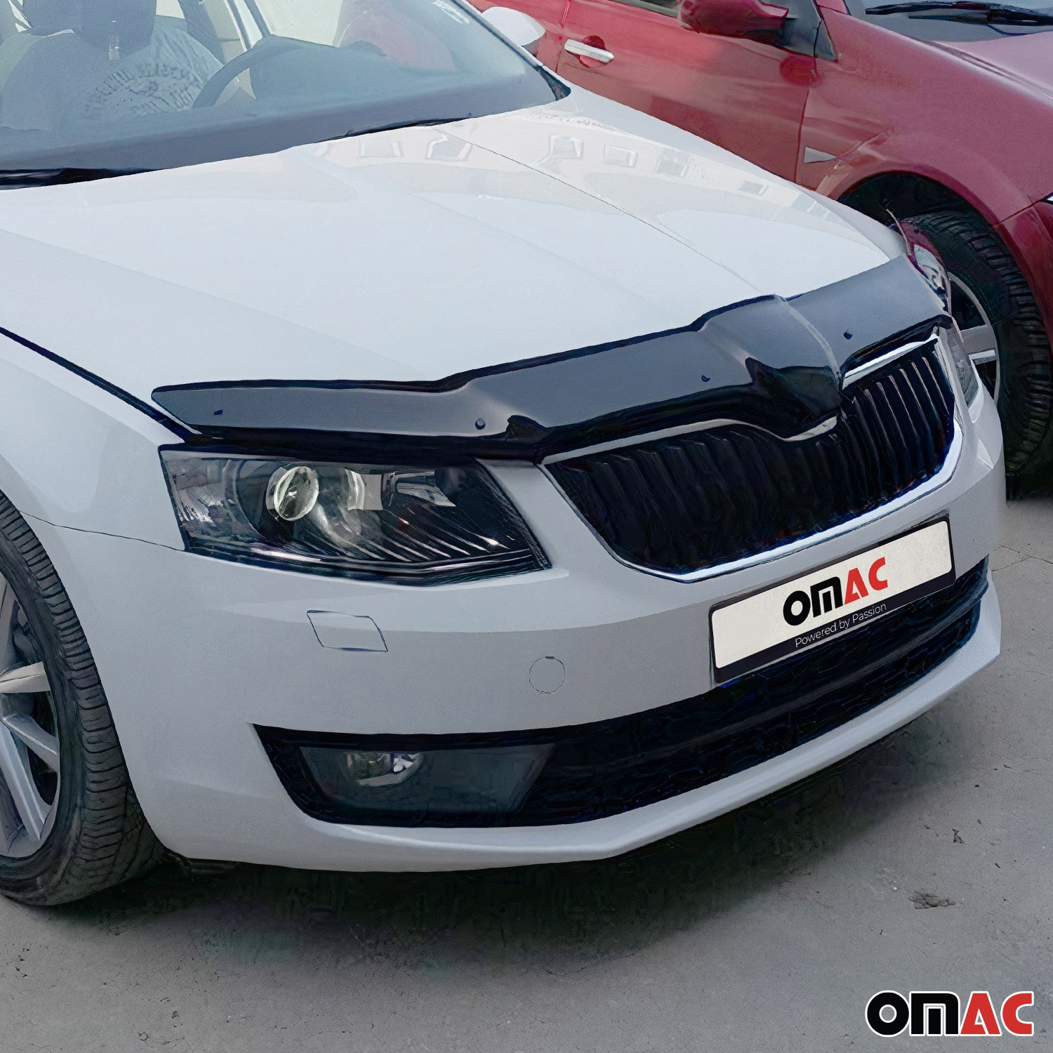 Motorhaube Deflektor Insekten Steinschlagschutz für Skoda Octavia 2012-19 Dunkel