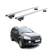Dachträger Grundtäger für Chevrolet Captiva 2006-2016 90kg Alu Silber 2 tlg ABE