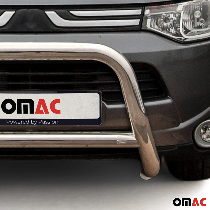 Frontbügel Frontschutzbügel fürsubishi Outlander 2012-2015 ABE Stahl Silber