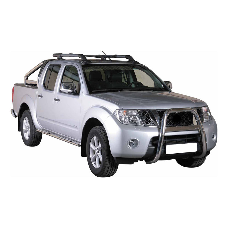 Stahl Seitenschweller Schwellerrohre für Nissan Navara Double Cab 2010-2014 Grau