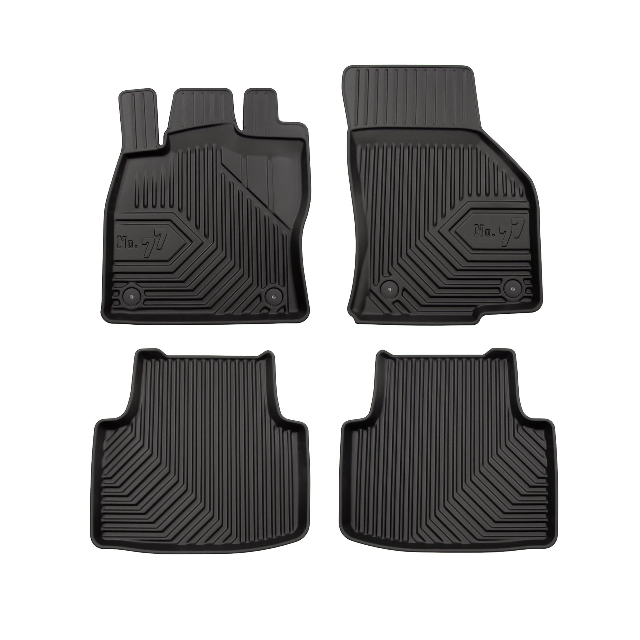 Fußmatten Gummimatten No.77 für VW Passat B8 2014-2022 TPE Schwarz 4 Teile