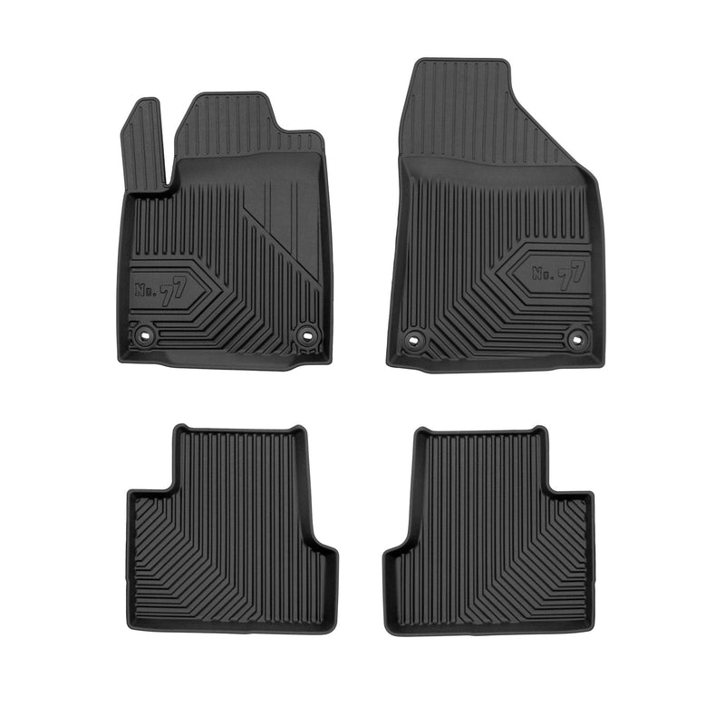 Fußmatten Gummimatten No.77 für Jeep Cherokee V 2013-2023 TPE Schwarz 4 Teile