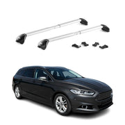 Dachträger Grundtäger für Ford Mondeo Kombi 2014-2022 100kg Alu Silber 2 tlg ABE