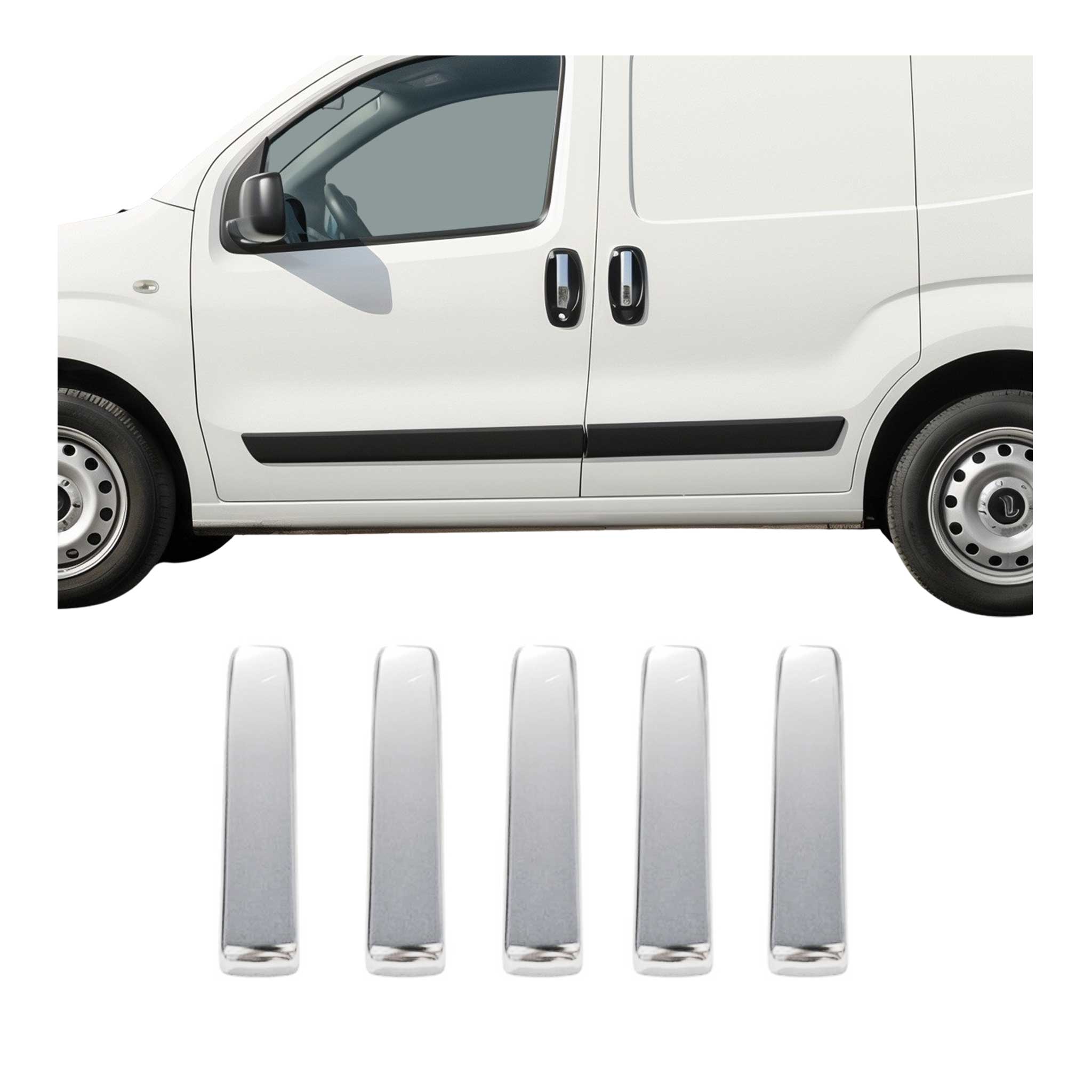 Chrom Türgriff Blende für Fiat Qubo 2008-2021 Edelstahl 5tlg