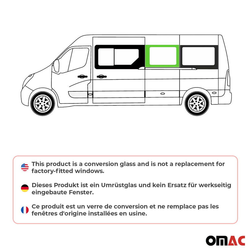 Seitenfenster Auto Fenster für Opel Movano 2010-2025 Schiebetür Links L3 L4