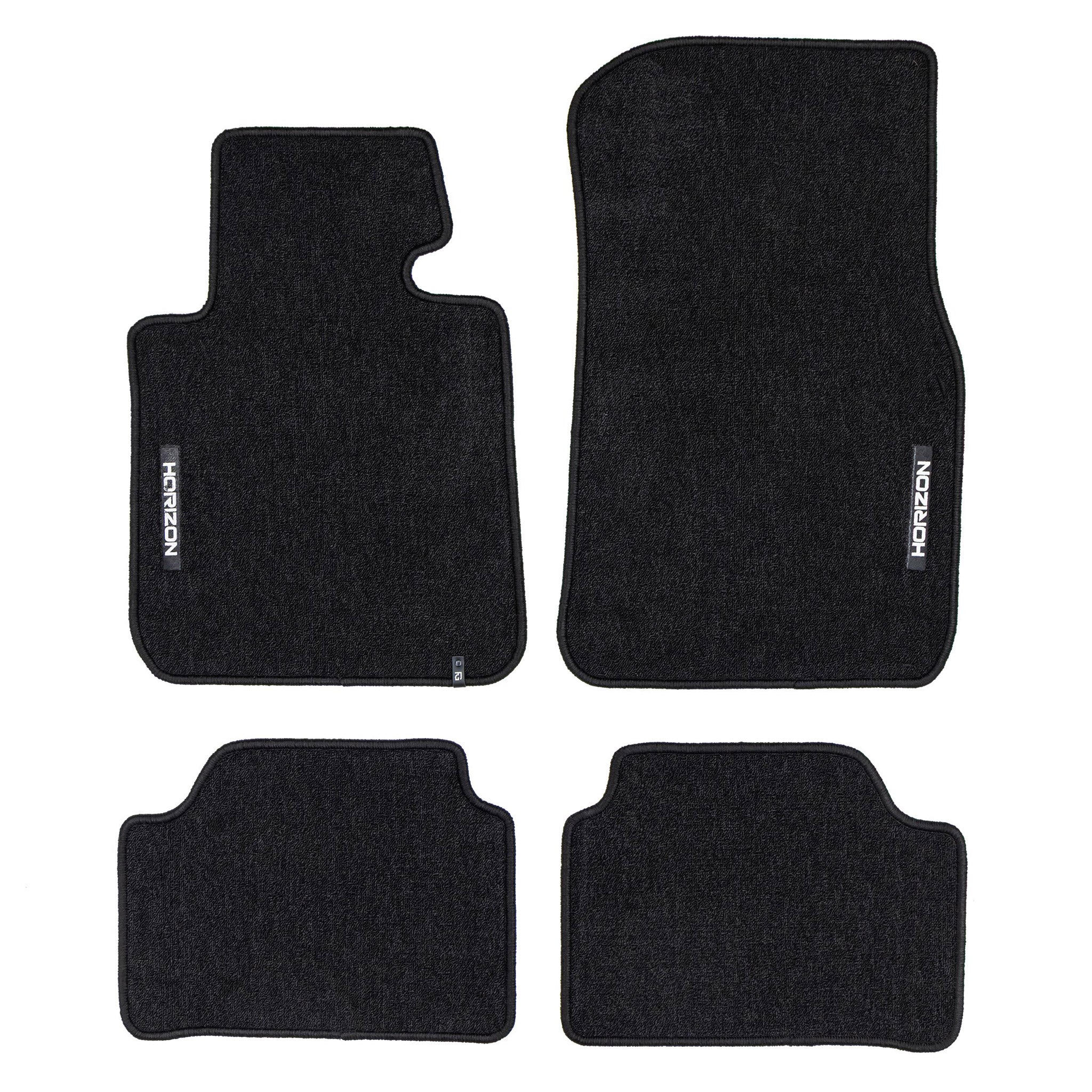 Velours Fußmatten für BMW 1er F20 2011-2019 Autoteppich Automatten Schwarz 4 tlg