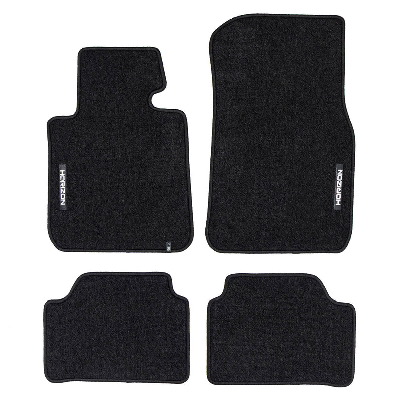 Velours Fußmatten für BMW 1er F20 2011-2019 Autoteppich Automatten Schwarz 4 tlg