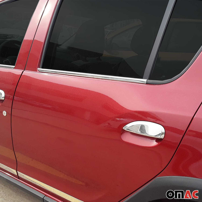 Fensterleisten Zierleisten für Renault Thalia 2013-2020 Edelstahl Chrom 4tlg