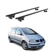 Dachträger Grundtäger für Seat Alhambra 1996-2020 5 tür 90kg Alu Schwarz 2x ABE