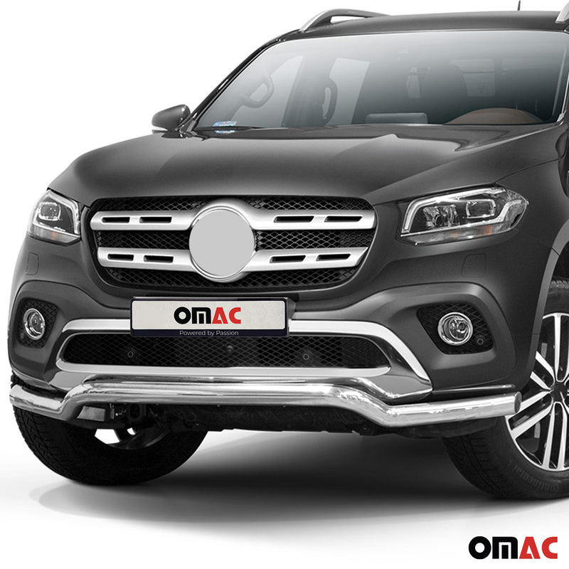 Frontbügel Frontschutzbügel Schutz für Mercedes X Klasse 2017-2020 ABE Silber