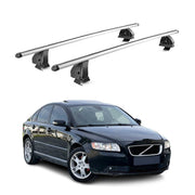 Alu Dachträger für Volvo S40 II 2004-2012 TÜV T-Nut Abschließbar 2tlg Silber