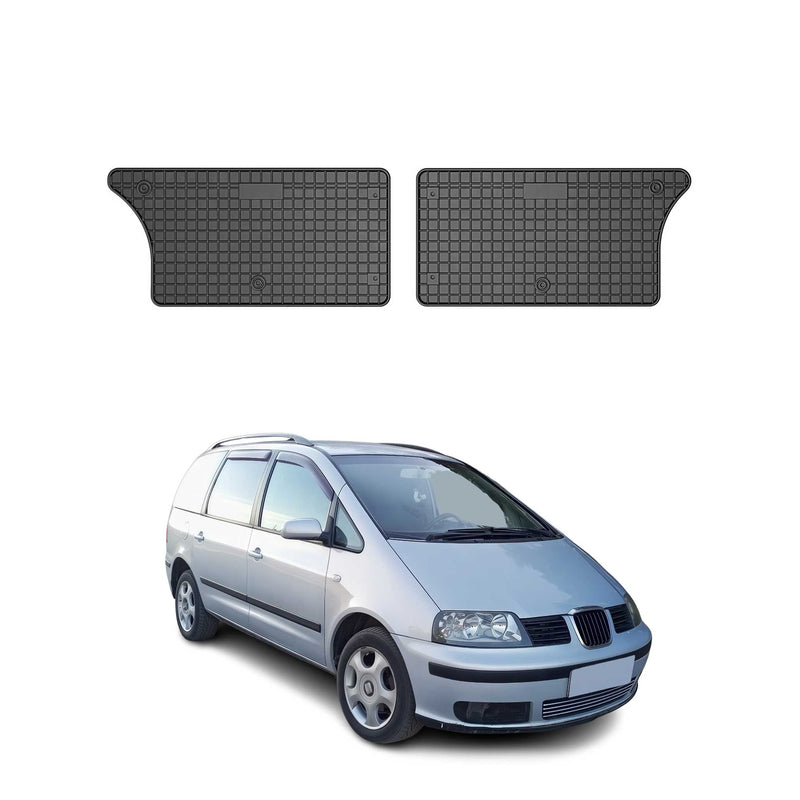 OMAC Gummi Fußmatten für Seat Alhambra 1995-2010 3.Reihe Gummi TPE Schwarz 2x