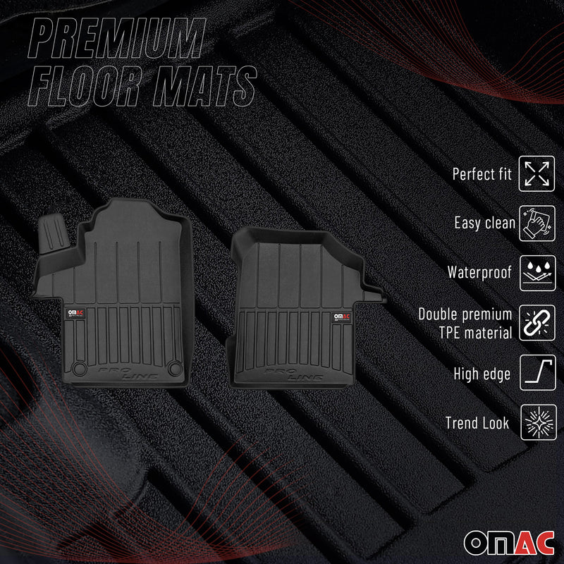 OMAC Gummi Fußmatten für Mercedes Klasse EQV W447 2020-2025 Premium TPE 2x