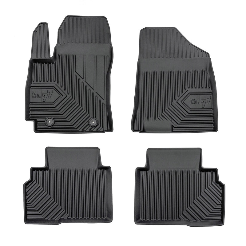 Fußmatten Gummimatten No.77 für Hyundai Kona II 2023-2025 TPE Schwarz 4 tlg