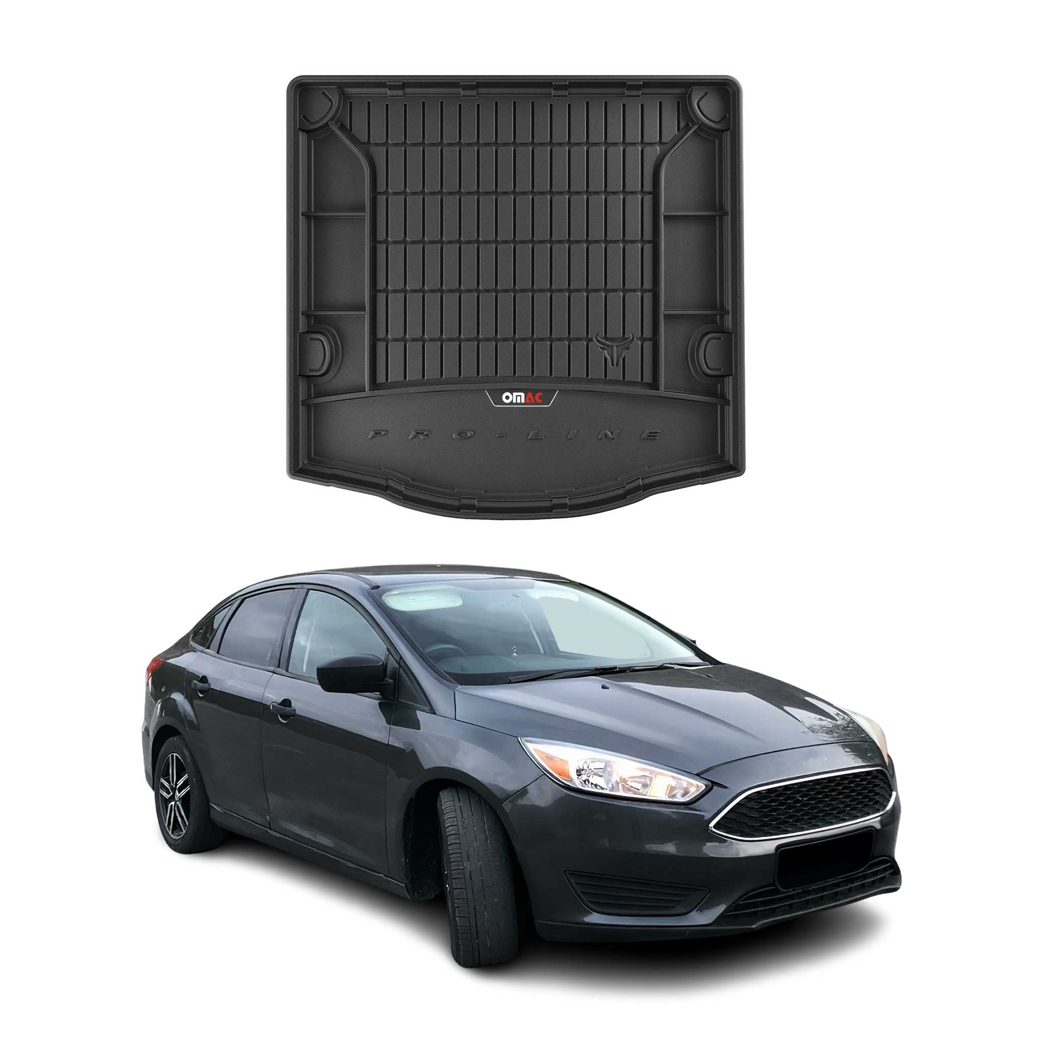 OMAC Gummi Kofferraumwanne für Ford Focus mk3 2011-2018 Limo Laderaumwanne