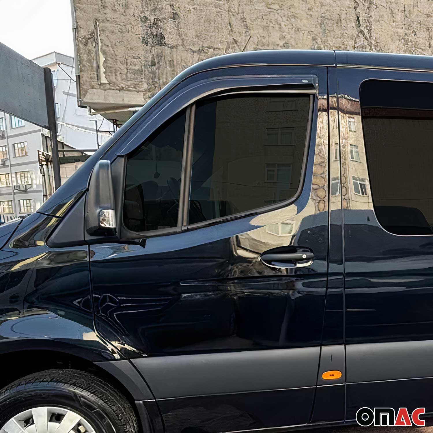 Fensterleisten Zierleisten für Mercedes Sprinter 2018-2026 Edelstahl Dunkel 4tlg