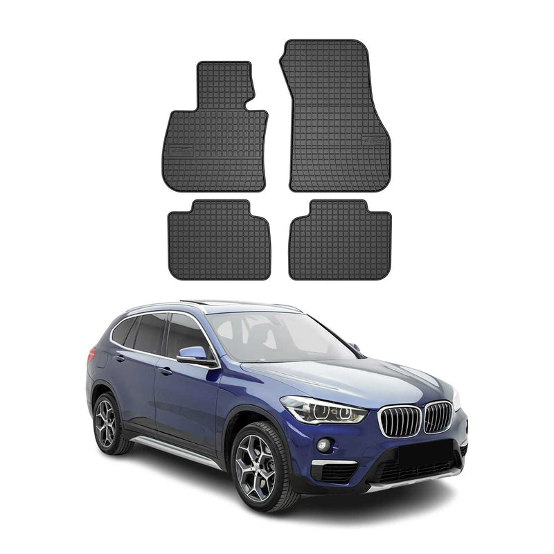 OMAC Gummi Fußmatten für BMW X1 F48 2015-2022 Automatten Gummi TPE Schwarz 4tlg