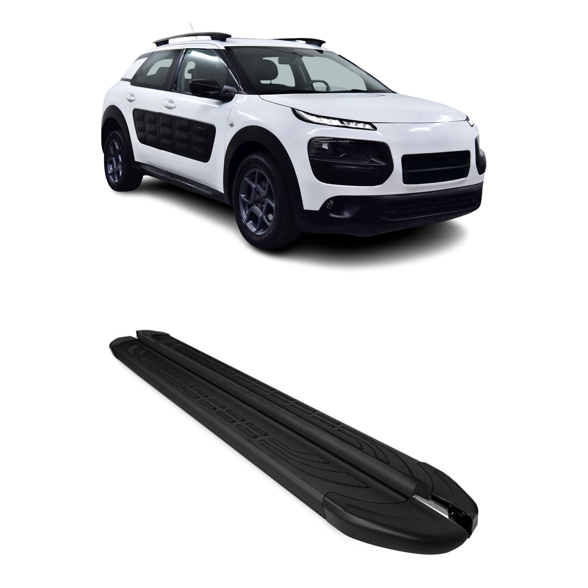 Trittbretter Seitenschweller für Citroen C4 Cactus 2014-2022 Aluminium Schwarz