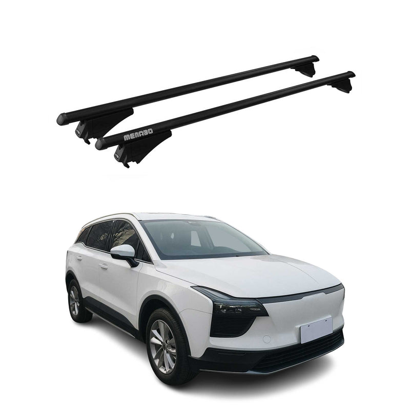 Menabo Grundträger Dachträger für Aiways U5 2020-2025 ABE Aluminium Schwarz 2tlg