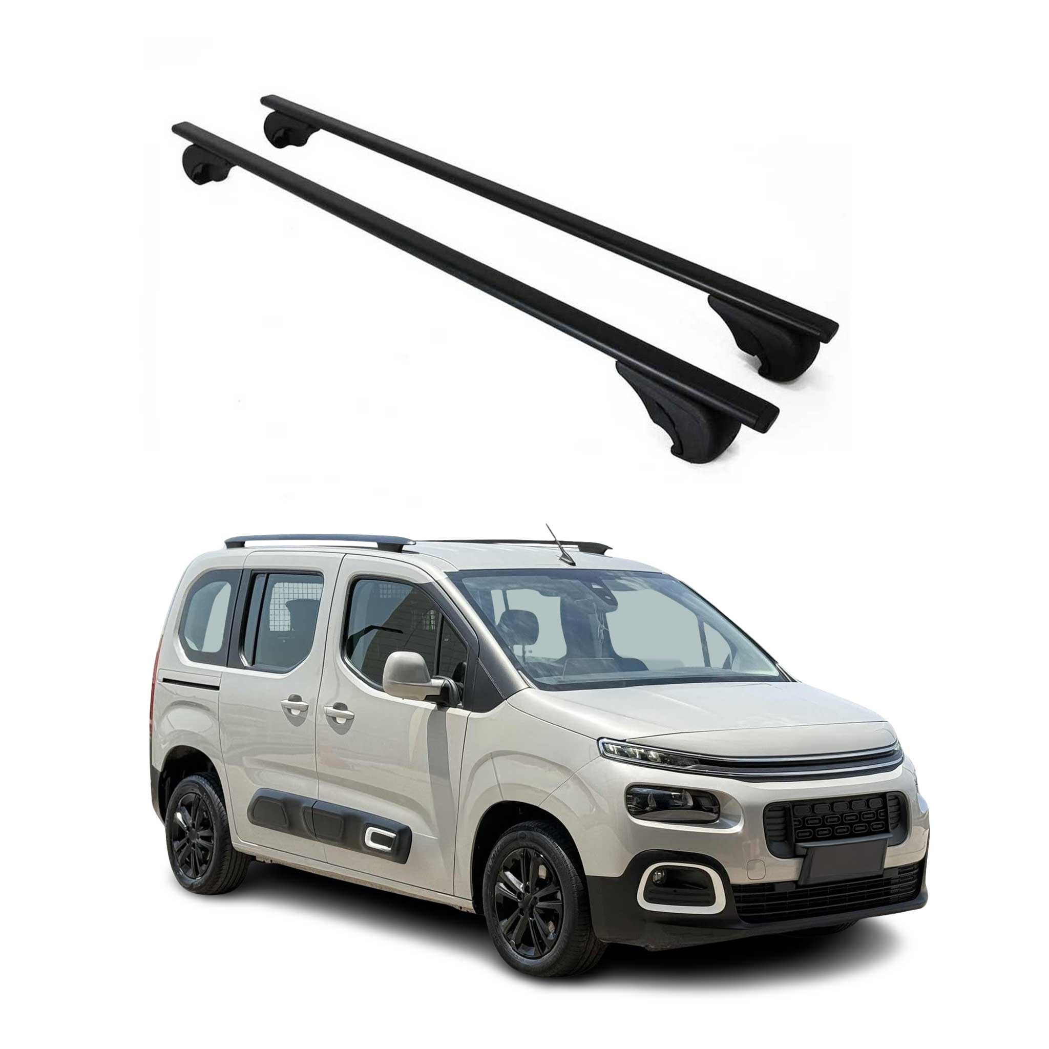 Dachträger für Citroen Berlingo / Berlingo XL 2018-2026 75kg Metall Schwarz 2x