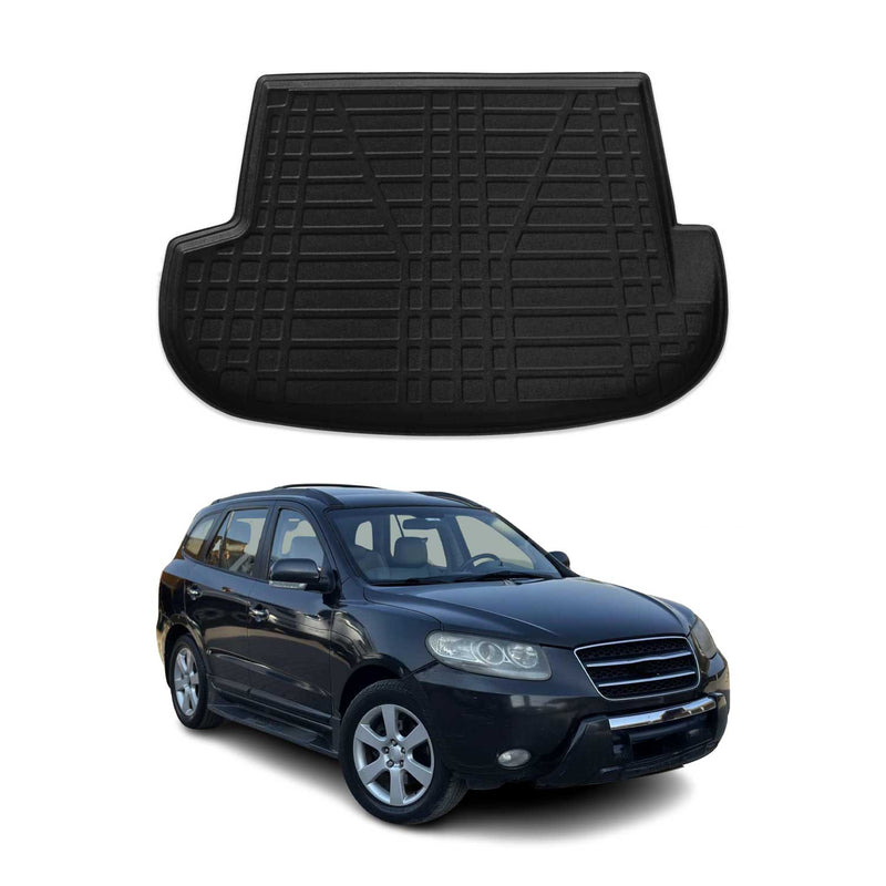 Kofferraumwanne Laderaumwanne für Hyundai Santa Fe 2006-2012 Gummi TPE Schwarz