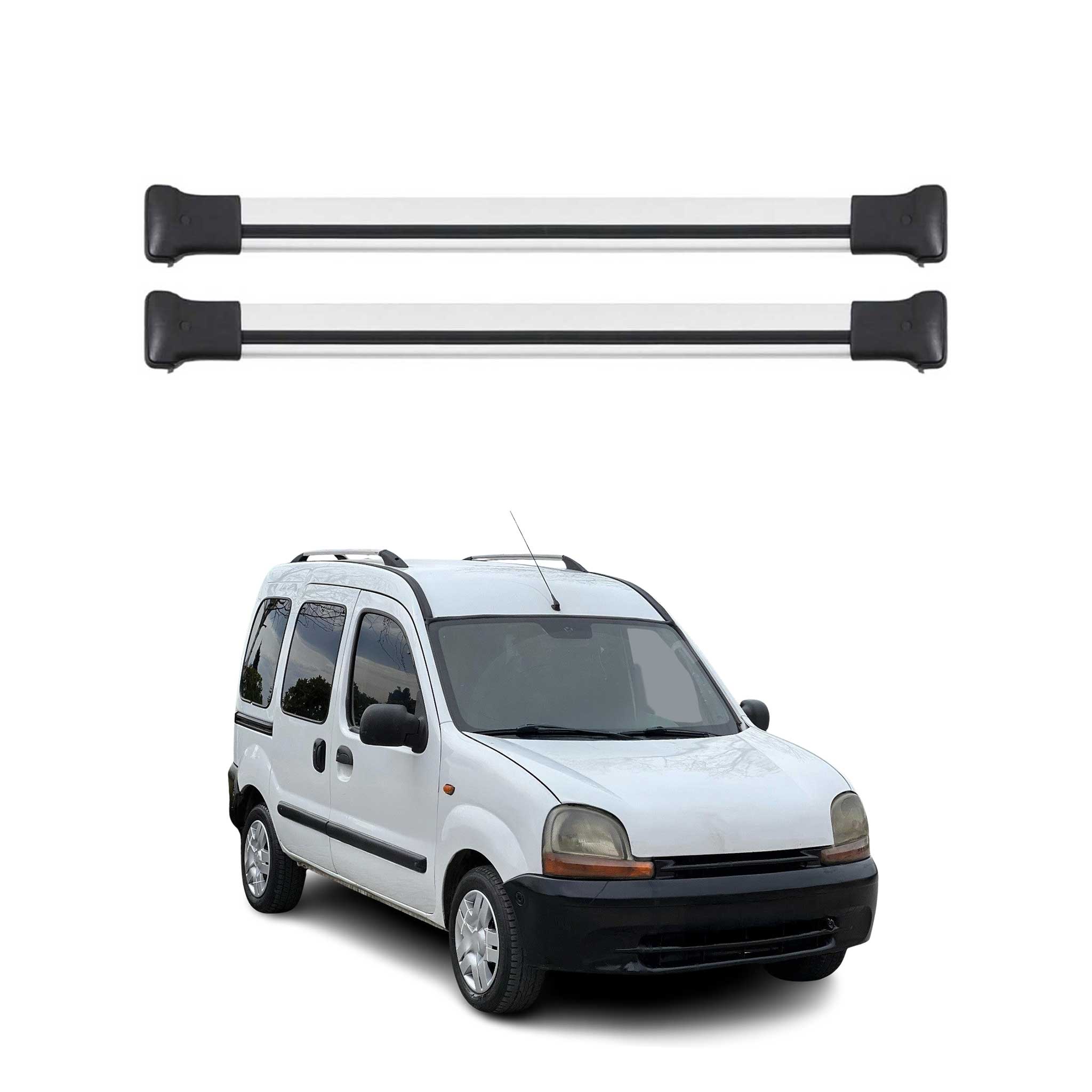 Dachträger Grundtäger für Renault Kangoo mk1 2003-2007 FL 75kg Alu Silber 2 tlg