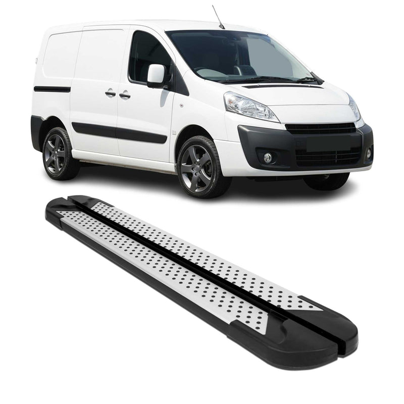 Alu Seitenbretter Trittbretter für Peugeot Expert 2006-2016 Kurzer Schwarz