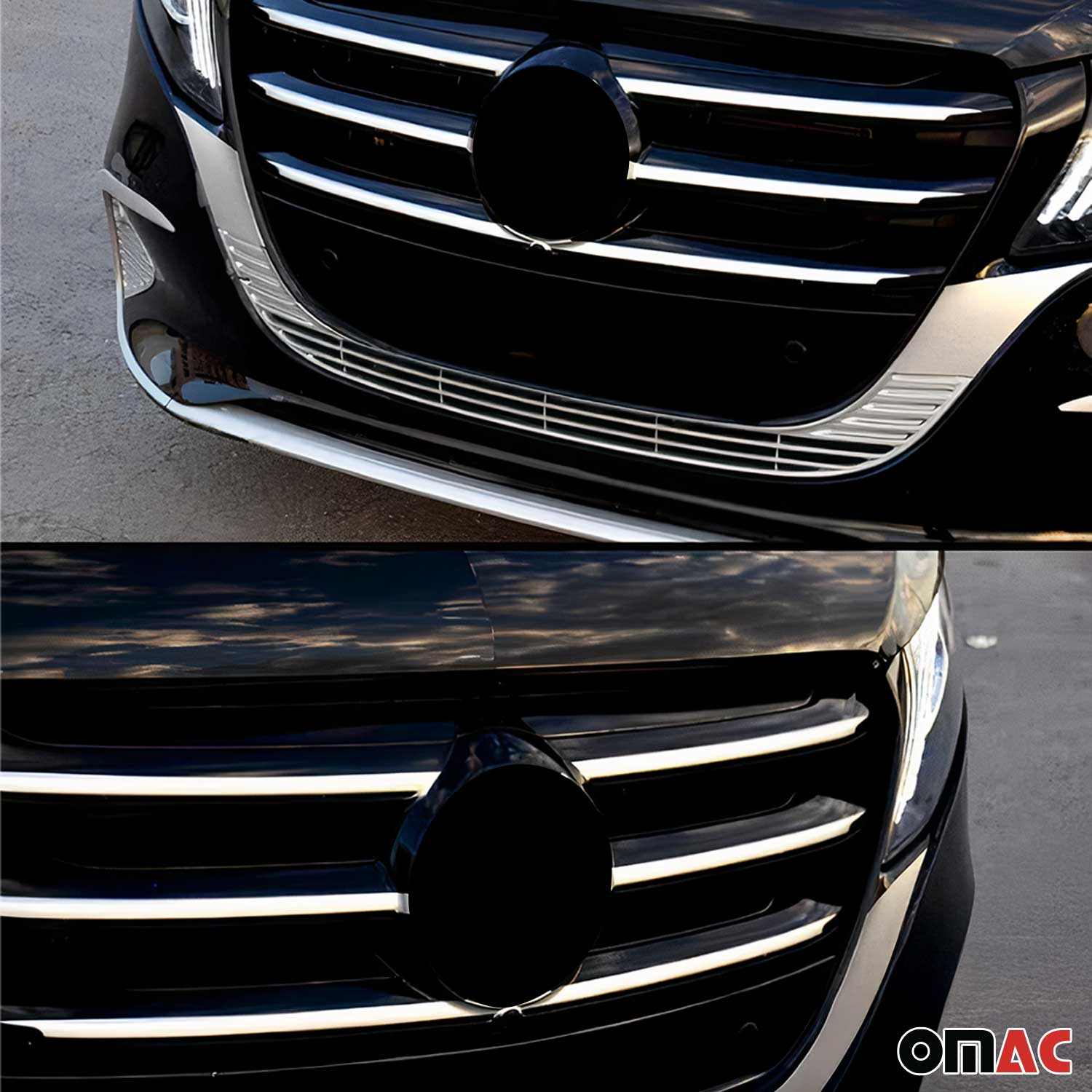 Kühlergrill Grillleisten für Mercedes Vito W447 2024-2026 Edelstahl Chrom 6tlg