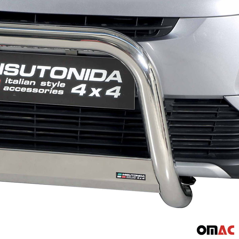 Frontbügel Frontschutzbügel für Peugeot Rifter 2018-2021 ø63mm Stahl Silber