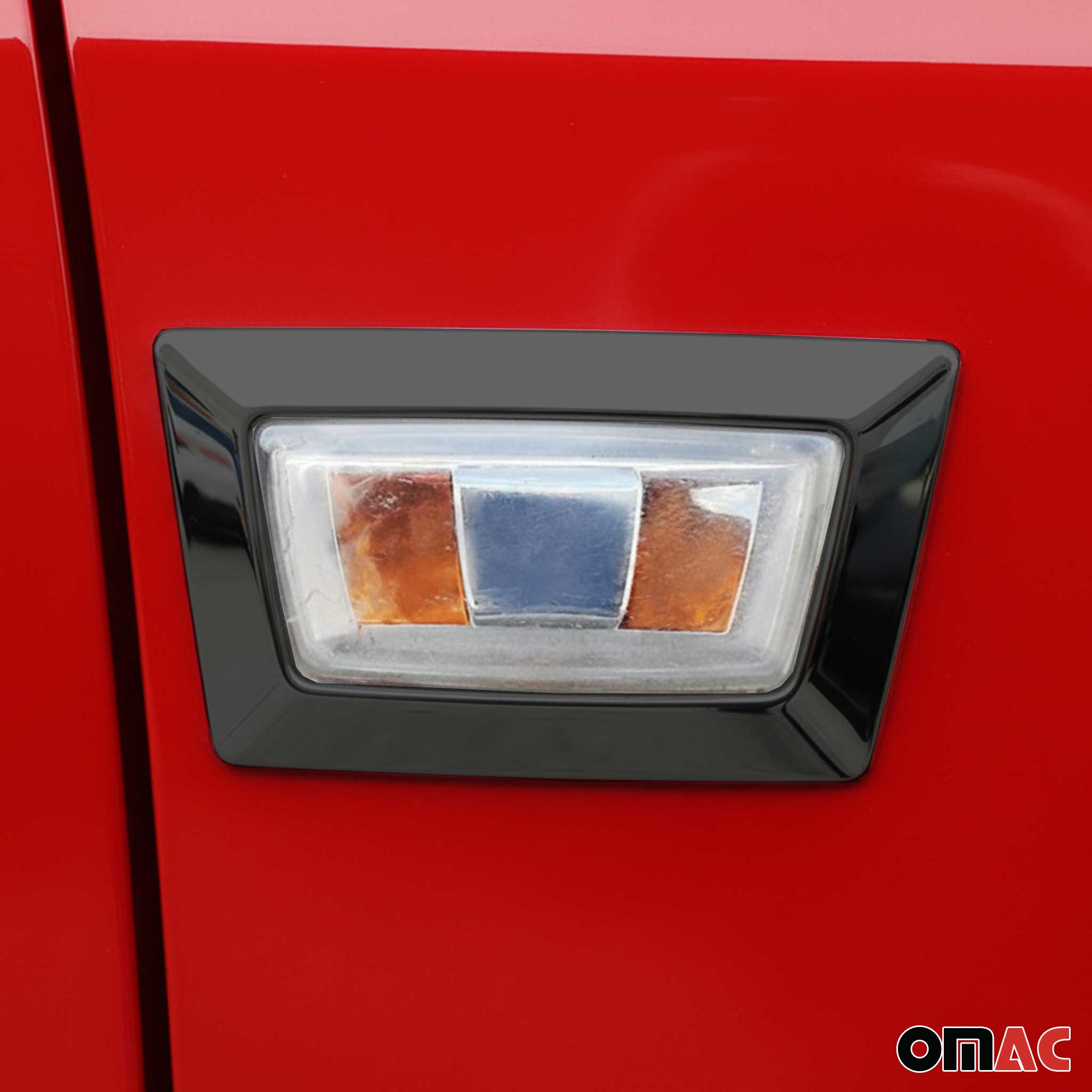 Blinkerrahmen Signalblende Seitenblinker für Opel Corsa 2014-2019 Chrom Dunkel
