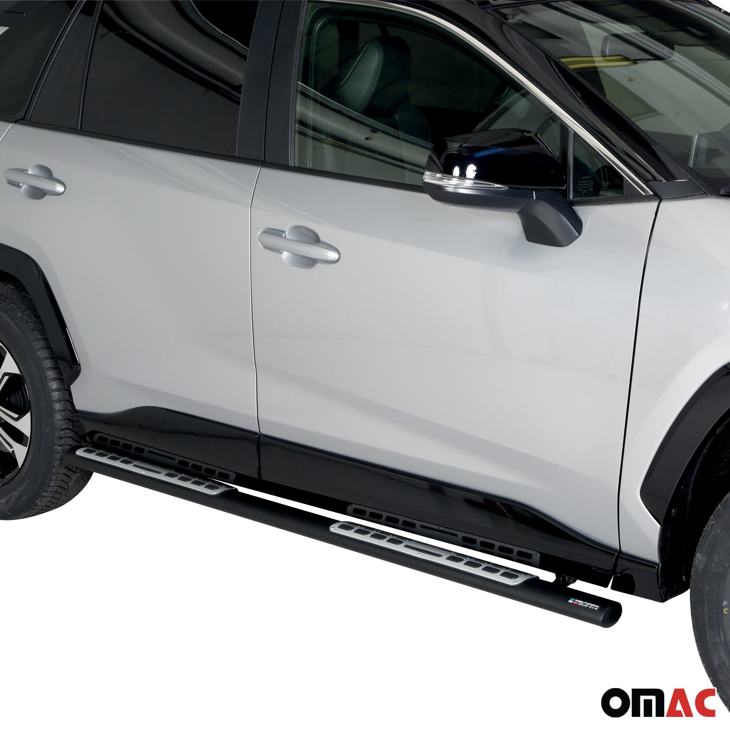 Stahl Seitenschweller Schwellerrohre für Toyota RAV4 Hybrid 2019-2025 Schwarz