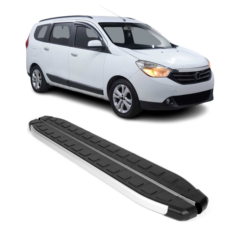 Seitenschweller Seitenbretter Trittbretter für Dacia Lodgy 2012-2024 Alu Schwarz